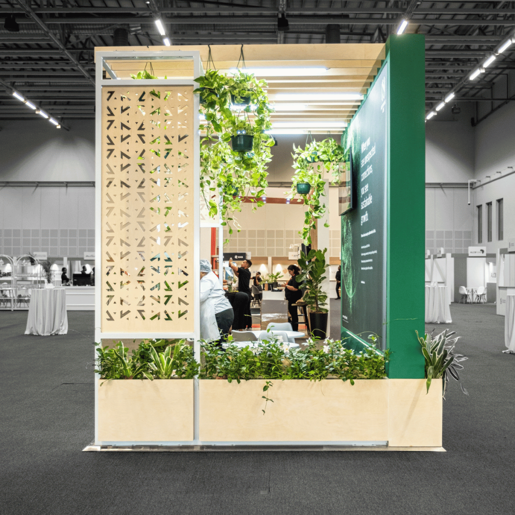 HOTT3Ds exhibition booth won Gold in the Best Green Stand Award Small category.